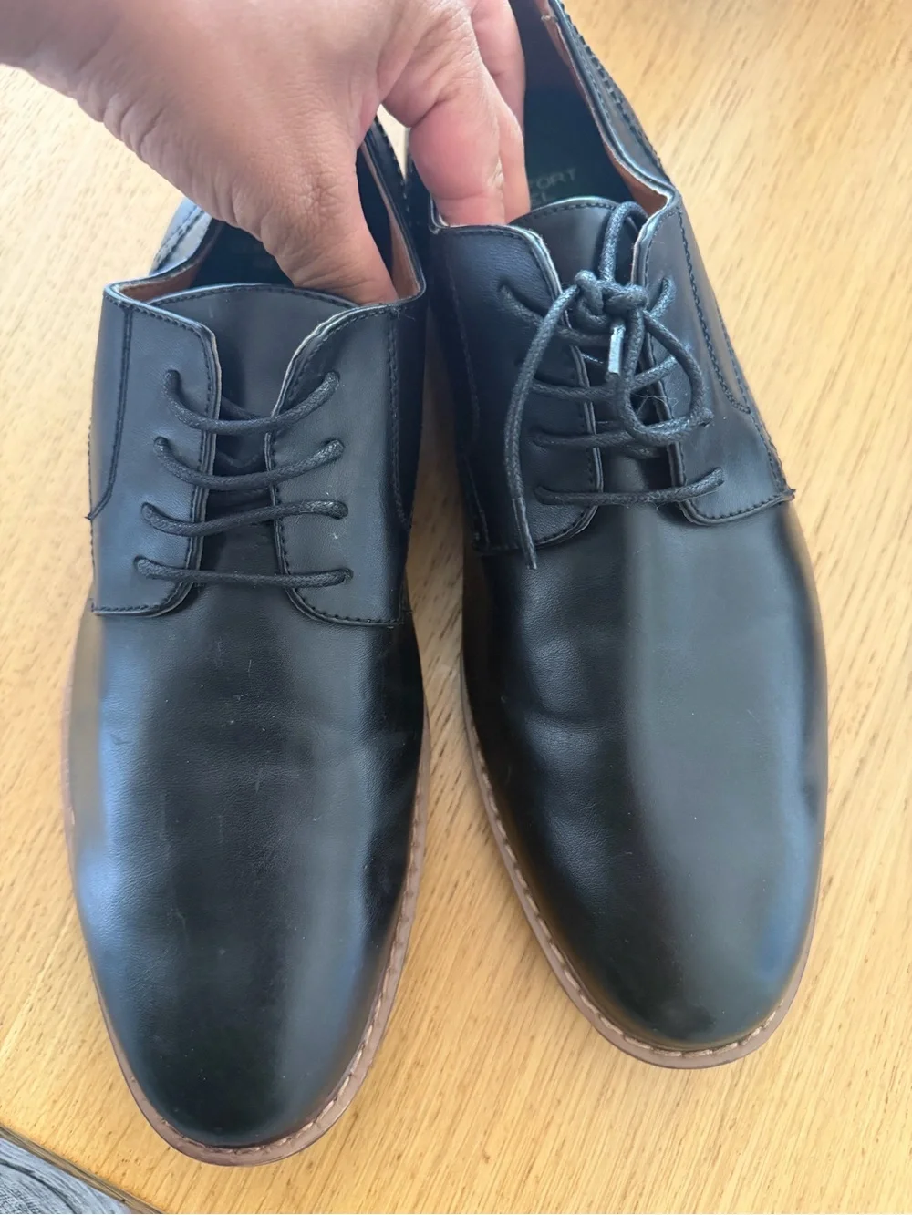 Nunn Bush Comfort Gel Black Leather Oxford Shoes